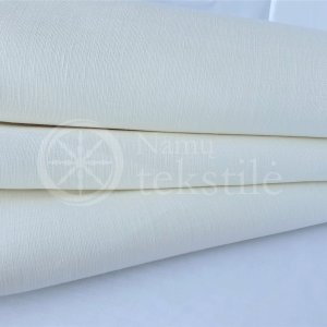 Natural whitened linen fabric LL 491, 185 g/m²